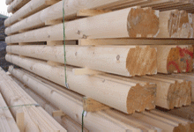 Ward Lumber - White pine Log Home Timbers